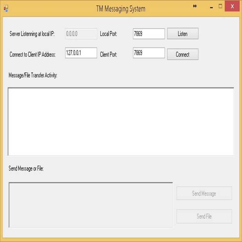 Secure Enterprise Intranet Messaging System - TCP/IP Socket Programming